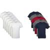White (6-pack) + Navy/Charcoal/Red (5-pack)