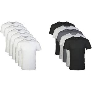 image:imageGildan Platinum Mens Crew TShirtsWhite 6pack  Assorted BlackGrey 5pack