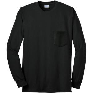 image:imageGildan Ultra Cotton Long Sleeve Pocket TShirt3xlarge black
