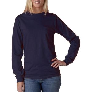 image:imageGildan Ultra Cotton Long Sleeve Pocket TShirt5xlarge navy