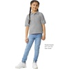 image:imageGildan UnisexChild DryBlend Short Sleeve Polo Style G8800b 3PackSport Grey