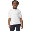 image:imageGildan UnisexChild DryBlend Short Sleeve Polo Style G8800b 3PackWhite