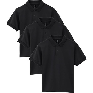 image:imageGildan UnisexChild DryBlend Short Sleeve Polo Style G8800b 3PackBlack