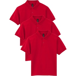 image:imageGildan UnisexChild DryBlend Short Sleeve Polo Style G8800b 3PackRed