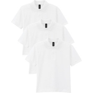 image:imageGildan UnisexChild DryBlend Short Sleeve Polo Style G8800b 3PackWhite
