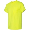 image:imageGildan G830 56 oz Ultra Blend 5050 Pocket TShirt  Navy  XXXLargeSafety Green