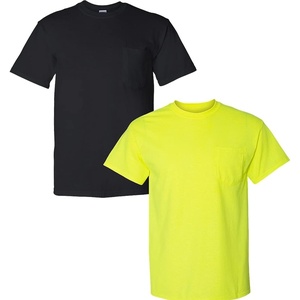 image:imageGildan G830 56 oz Ultra Blend 5050 Pocket TShirt  Navy  XXXLarge1 Black  1 Safety Green