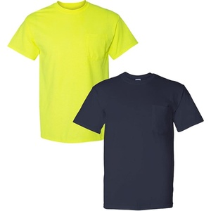 image:imageGildan G830 56 oz Ultra Blend 5050 Pocket TShirt  Navy  XXXLarge1 Safety Green  1 Navy