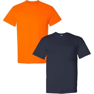image:imageGildan G830 56 oz Ultra Blend 5050 Pocket TShirt  Navy  XXXLarge1 Safety Orange  1 Navy