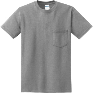image:imageGildan G830 56 oz Ultra Blend 5050 Pocket TShirt  Navy  XXXLargeSport Grey