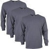image:imageGildan Adult Ultra Cotton Long Sleeve TShirt Style G2400 MultipackDark Heather
