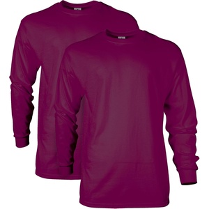 image:imageGildan Adult Ultra Cotton Long Sleeve TShirt Style G2400 MultipackMaroon