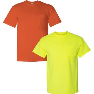 image:imageGildan Unisex Adult DryBlend Workwear TShirts with Pocket 2Pack1 Orange  1 Safety Green