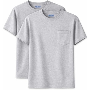 image:imageGildan Unisex Adult DryBlend Workwear TShirts with Pocket 2PackAsh