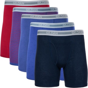 image:imageGildan mens Underwear Boxer Briefs MultipackCardinal RedStripeMetro BlueDotNavy 5pack  Classic Length