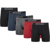 image:imageGildan Mens Underwear Cotton Stretch Boxer Briefs MultipackBlkHeather NavyStripeHeather Red