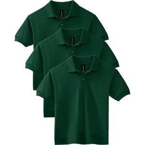 image:imageGildan Kids DryBlend Short Sleeve Polo Style G8800b 3PackForest Green