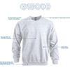 image:imageGildan Unisex Adult Fleece Crewneck Sweatshirt Style G18000 MultipackAsh Grey