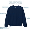 image:imageGildan Unisex Adult Fleece Crewneck Sweatshirt Style G18000 MultipackNavy