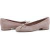 imageRockport Womens Sadie Square Toe Slipon Ballet Dress FlatsTaupe Suede