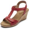imageWomens Blanca TStrap SandalCayenne Red Synthetic