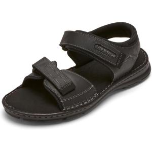 imageRockport Mens Darwyn Quarter Strap Platform Slide SandalBlack Lea Ii
