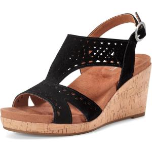 imageRockport Womens Belis Wedge SandalBlack Suede