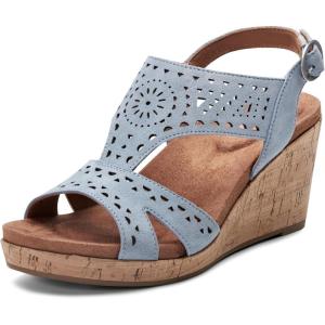 imageRockport Womens Belis Wedge SandalBlue Suede