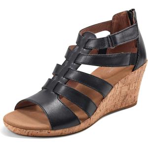 imageRockport Womens Briah Gladiator Wedge SandalBlack Leather