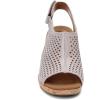 imageRockport Womens Briah Perforated Slingback SandalMetallic Khaki Leather