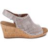 imageRockport Womens Briah Perforated Slingback SandalMetallic Khaki Leather