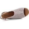 imageRockport Womens Briah Perforated Slingback SandalMetallic Khaki Leather
