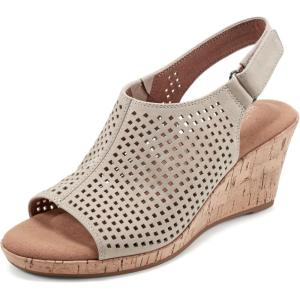 imageRockport Womens Briah Perforated Slingback SandalTaupe Leather