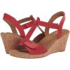 imageRockport Womens Blanca T Strap Wedge SandalCayenne Red Synthetic