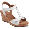 imageRockport Womens Blanca T Strap Wedge SandalWhite