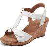 imageRockport Womens Blanca T Strap Wedge SandalWhite