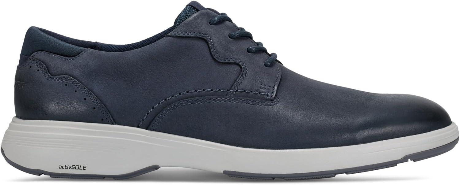 imageRockport Mens Noah Plain ToeDark Blue Leather