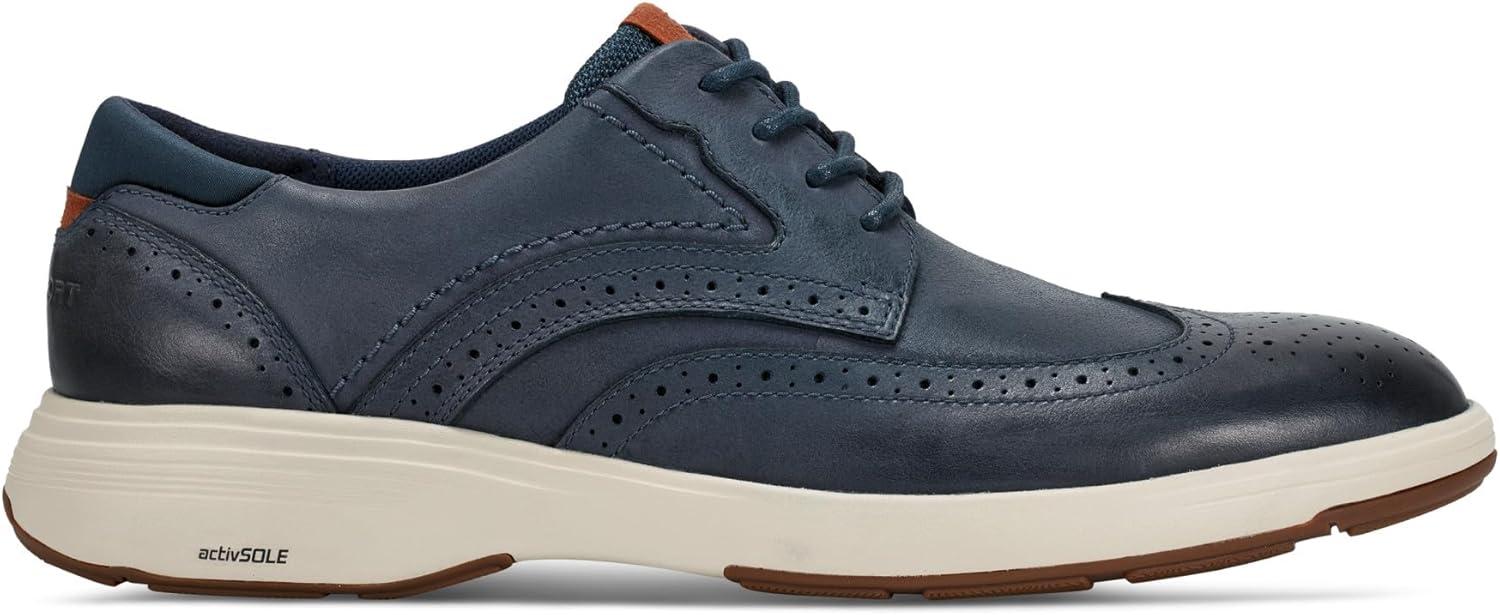 imageRockport Mens Noah WingtipDark Blue Leather