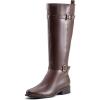 image:imageRockport Womens Harper Wide Calf BootsDark Brown Leather