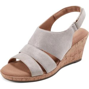 image:imageRockport Womens Briah Sling Wedge SandalTaupe Metallic