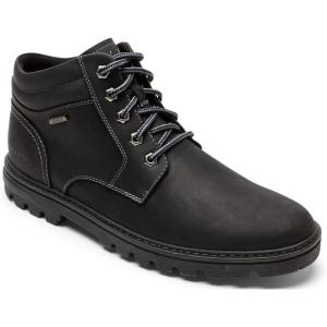 image:imageRockport mens Weather Or Not Plain Toe BootBlack LeatherSuede