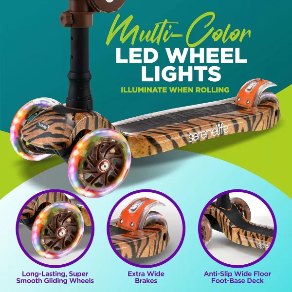 3 Wheeled Scooter for Kids - 2-in-1 Sit/Stand Child Toddlers Toy Kick Scooters w/Flip-Out Seat, Adjustable Height, Wide Deck, Flashing Wheel Lights, Great for Outdoor Fun
