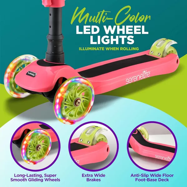 3 Wheeled Scooter for Kids - 2-in-1 Sit/Stand Child Toddlers Toy Kick Scooters w/Flip-Out Seat, Adjustable Height, Wide Deck, Flashing Wheel Lights, Great for Outdoor Fun