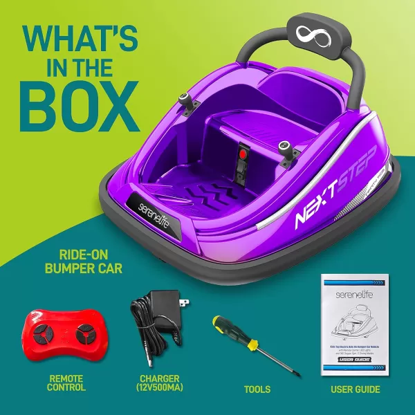 Electric Bumper Car for Kids - 12V Rechargeable Battery Powered Ride On Vehicle for Toddlers w/ 2 Driving Modes, Safety Belt, Remote Control, LED Lights, 360 Degree Spin, Dual Joystick