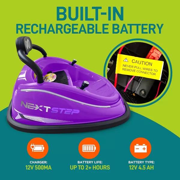 Electric Bumper Car for Kids - 12V Rechargeable Battery Powered Ride On Vehicle for Toddlers w/ 2 Driving Modes, Safety Belt, Remote Control, LED Lights, 360 Degree Spin, Dual Joystick