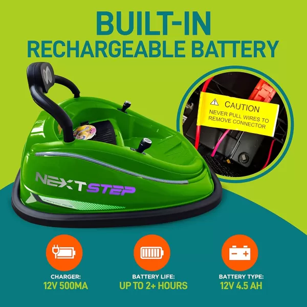 Electric Bumper Car for Kids - 12V Rechargeable Battery Powered Ride On Vehicle for Toddlers w/ 2 Driving Modes, Safety Belt, Remote Control, LED Lights, 360 Degree Spin, Dual Joystick