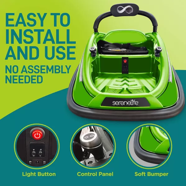 Electric Bumper Car for Kids - 12V Rechargeable Battery Powered Ride On Vehicle for Toddlers w/ 2 Driving Modes, Safety Belt, Remote Control, LED Lights, 360 Degree Spin, Dual Joystick