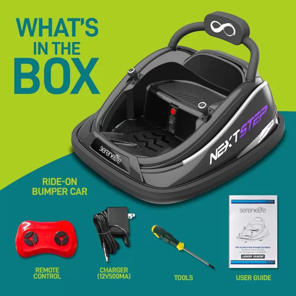 Electric Bumper Car for Kids - 12V Rechargeable Battery Powered Ride On Vehicle for Toddlers w/ 2 Driving Modes, Safety Belt, Remote Control, LED Lights, 360 Degree Spin, Dual Joystick