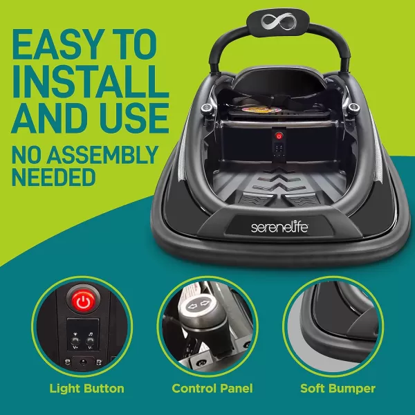 Electric Bumper Car for Kids - 12V Rechargeable Battery Powered Ride On Vehicle for Toddlers w/ 2 Driving Modes, Safety Belt, Remote Control, LED Lights, 360 Degree Spin, Dual Joystick