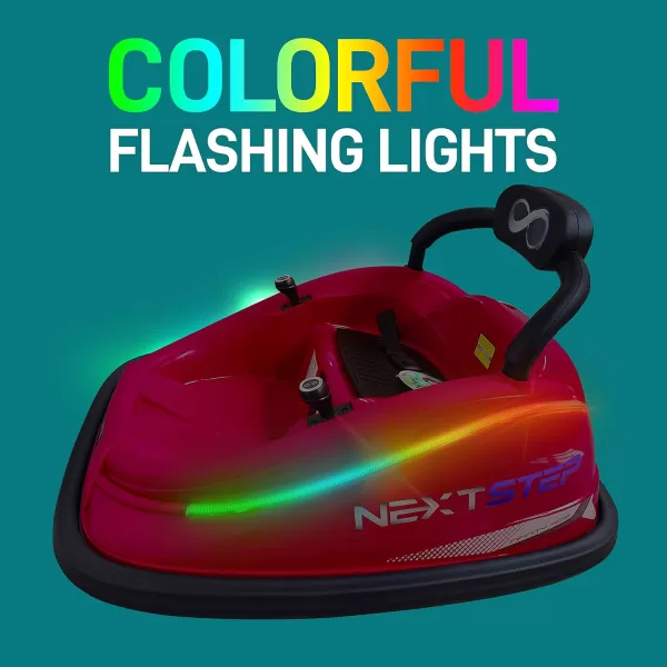 Electric Bumper Car for Kids - 12V Rechargeable Battery Powered Ride On Vehicle for Toddlers w/ 2 Driving Modes, Safety Belt, Remote Control, LED Lights, 360 Degree Spin, Dual Joystick